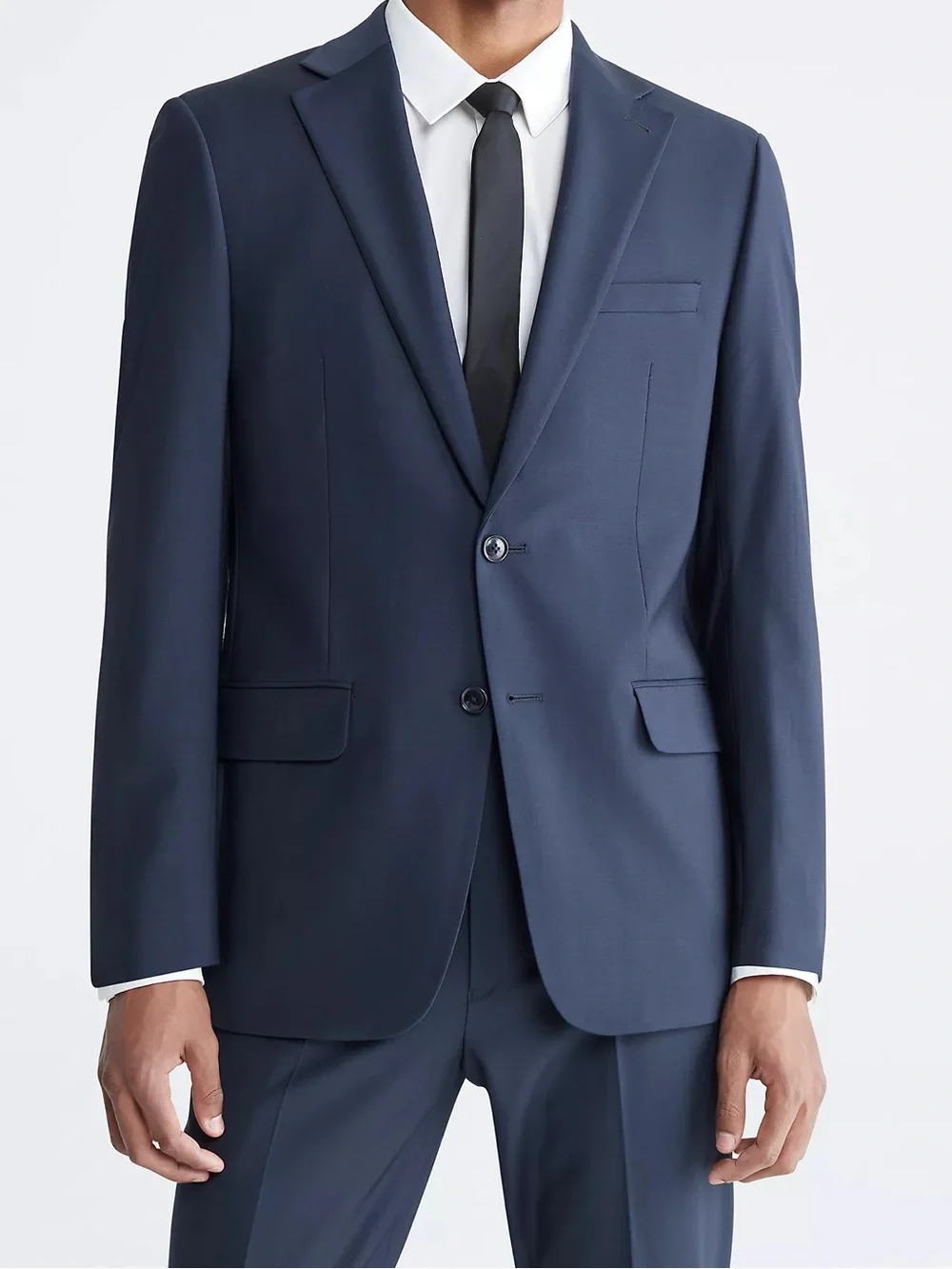 Brand New-Calvin Klein Navy Slim-Fit Suit Jacket